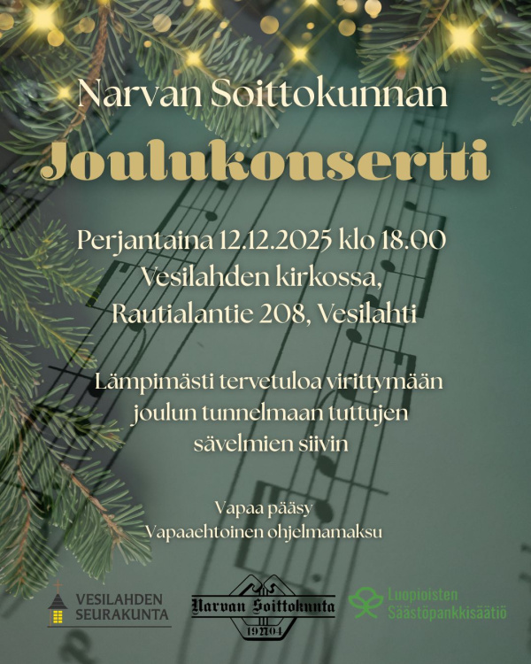 Narvan soittokunnan joulukonsertti