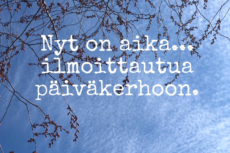 Päiväkerhoilmoittautumisen mainoskuva