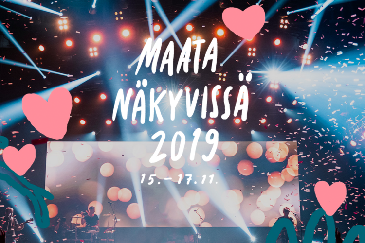 Maata näkyvissä -mainosjulisteen kuva.